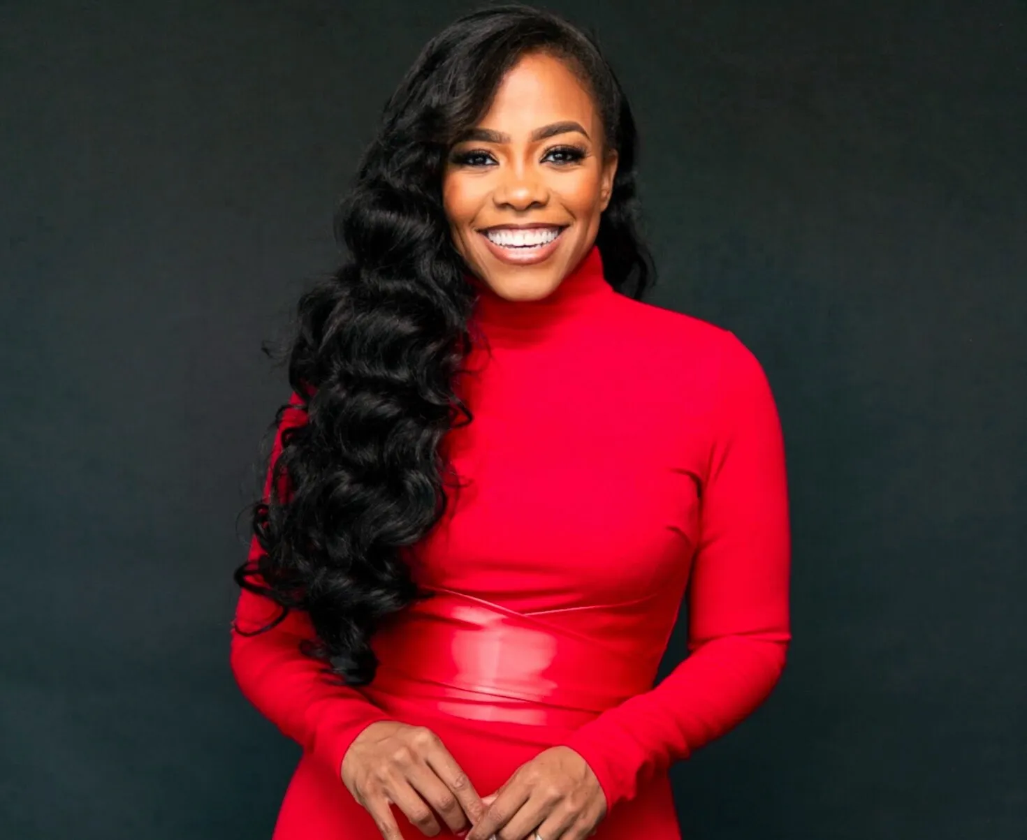 Stephanie Shabazz in a red top